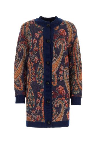 Embroidered Mohair Blend Cardigan - Etro - Modalova