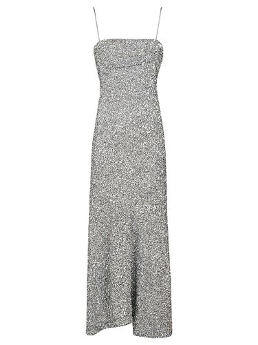 All-over Metallic Embellished Dress - Ganni - Modalova