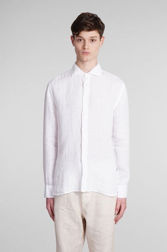 Lino Shirt In White Linen - 120% Lino - Modalova