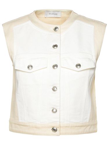 SportMax salita White Cotton Vest - SportMax - Modalova