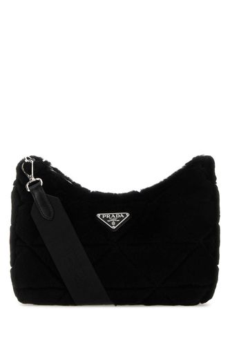 Prada Black Shearling Shoulder Bag - Prada - Modalova