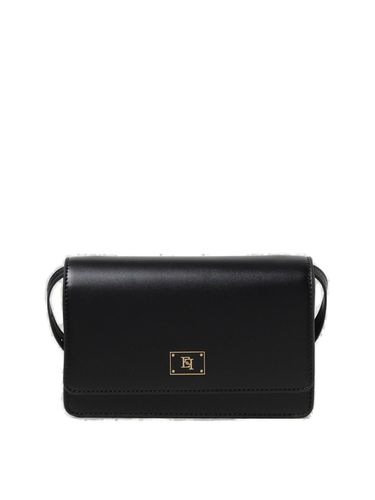 Logo Plaque Shoulder Bag - Elisabetta Franchi - Modalova