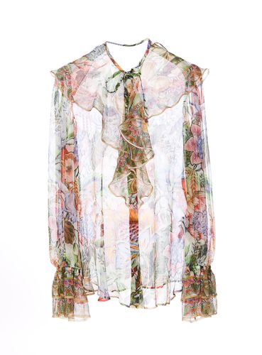 Silk Printed Shirt With Rouches - Etro - Modalova