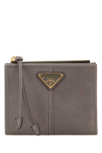 Prada Dove Grey Leather Wallet - Prada - Modalova