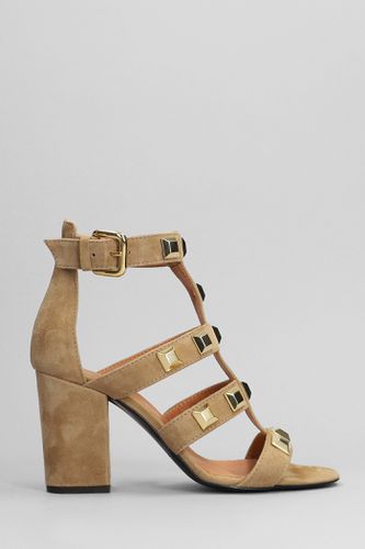 Sandals In Leather Color Suede - Via Roma 15 - Modalova