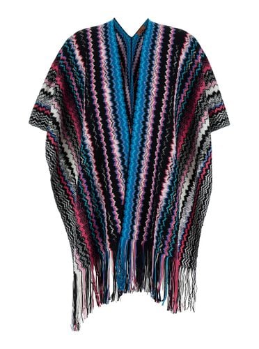 Cape With Zigzag Motif In Wool Blend Woman - Missoni - Modalova