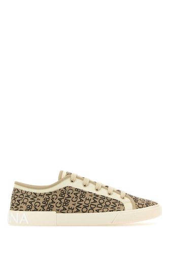 Printed Canvas Portofino Sneakers - Dolce & Gabbana - Modalova