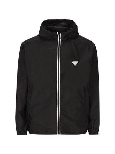 Prada Logo Plaque Zip-up Jacket - Prada - Modalova