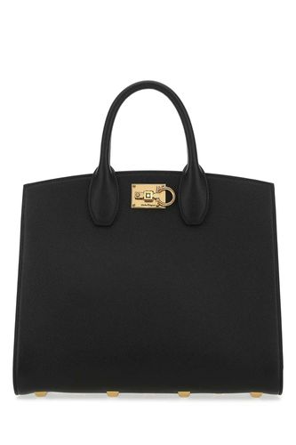 Black Leather The Studio Handbag - Ferragamo - Modalova