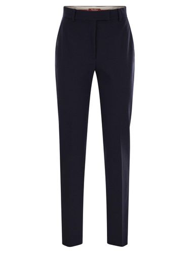 High Rise Slim Fit Trousers - Max Mara Studio - Modalova