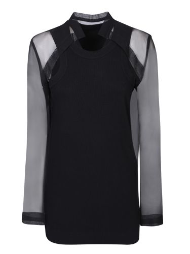 Semi-transparent Details Top - Sacai - Modalova