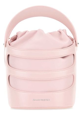 Pastel Pink Leather The Rise Bucket Bag - Alexander McQueen - Modalova