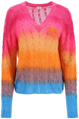 Etro Shaded Braided Wool Sweater - Etro - Modalova