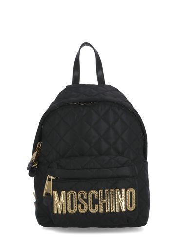 Moschino Quilted Backpack With Logo - Moschino - Modalova