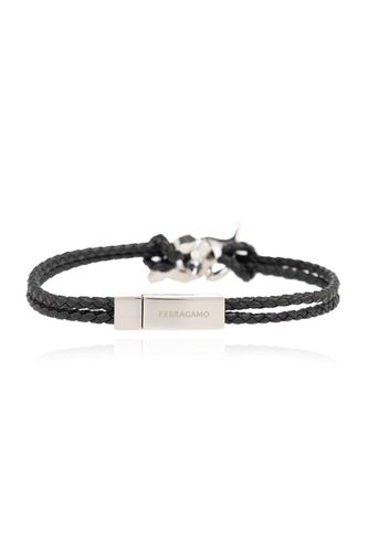 Logo Engraved Intertwined Gancini Bracelet - Ferragamo - Modalova