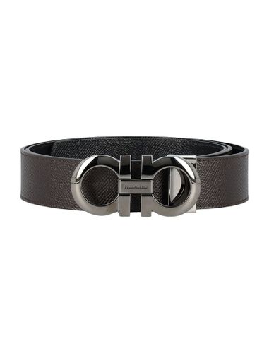 Reversible And Adjustable Gancini Belt - Ferragamo - Modalova