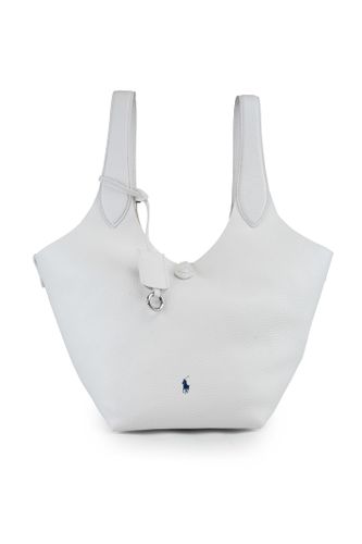 Leather Tote Bag With Polo Pony Embroidery - Polo Ralph Lauren - Modalova