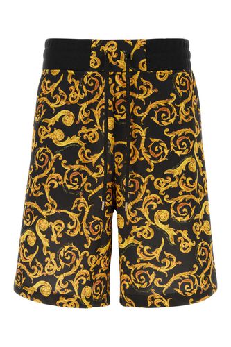 Printed Polyester Bermuda Shorts - Versace Jeans Couture - Modalova