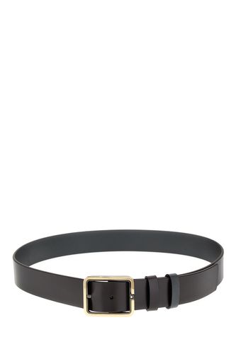 Dark Brown Leather Reversible Belt - Montblanc - Modalova