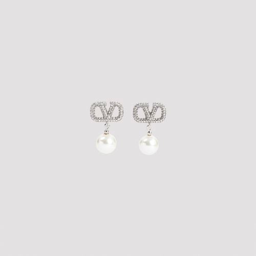 Vlogo Signature Pearl Earrings - Valentino Garavani - Modalova