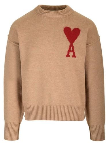 Ami De Coeur Sweater In Merino Wool - Ami Alexandre Mattiussi - Modalova