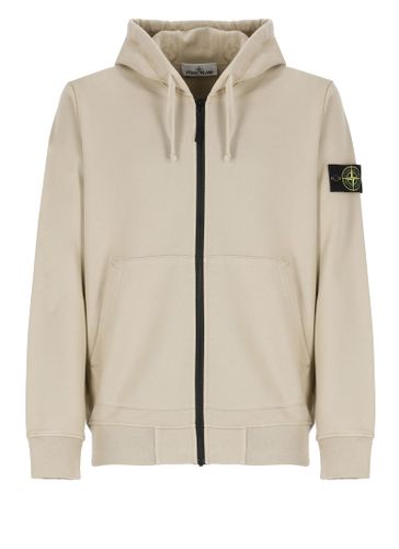 Hooded Sweatshirt With Drawstring And Zipper - Stone Island - Modalova