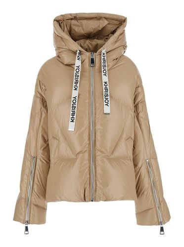 Khris Down Jacket With Logo Detail In Tech Fabric Woman - Khrisjoy - Modalova