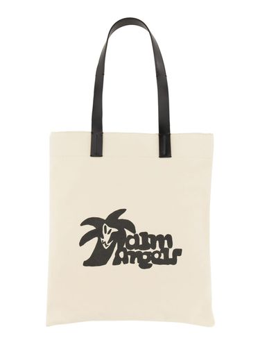 Cotton Canvas Shopping Bag - Palm Angels - Modalova