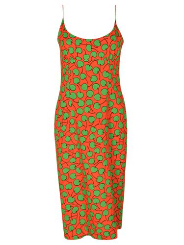 Cherry Monogram Print Dress - Moschino - Modalova