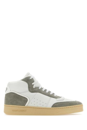 Two-tone Leather And Suede Sl/80 Sneakers - Saint Laurent - Modalova