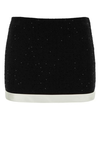 Black Cotton Blend Mini Skirt - Miu Miu - Modalova