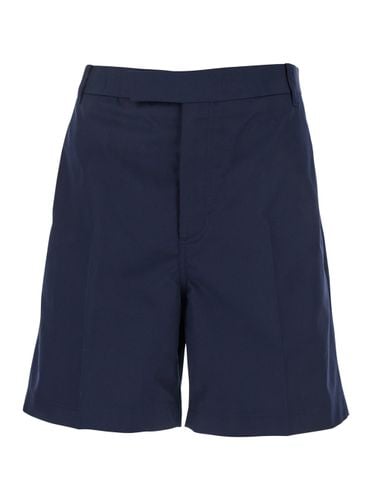 Bermuda Pants With Logo Patch On The Rear And Belt Loops In Cotton Blend Man - Thom Browne - Modalova