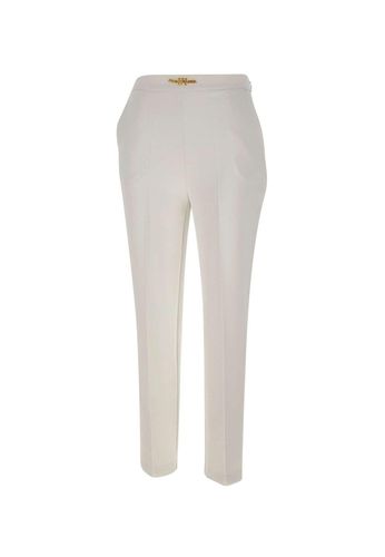 Logo Plaque Tapered Trousers - Elisabetta Franchi - Modalova