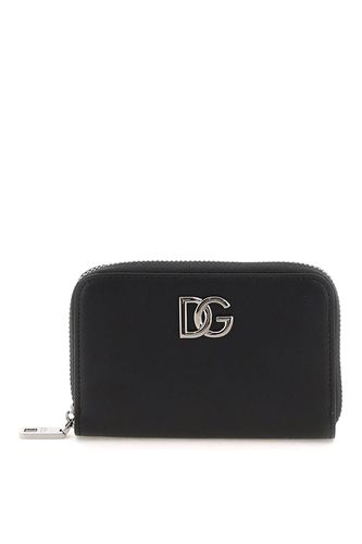 Logo Plaque Zipped Compact Wallet - Dolce & Gabbana - Modalova