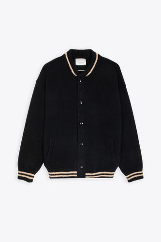 Bomber Soft Cashmere Black cashmere and silk varsity bomber jacket - Laneus - Modalova