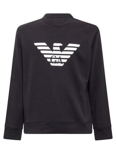 Logo Print Crewneck Sweatshirt - Emporio Armani - Modalova