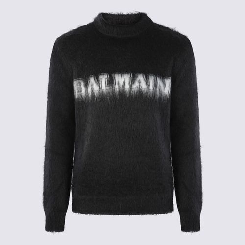 And White Wool Blend Jumper - Balmain - Modalova