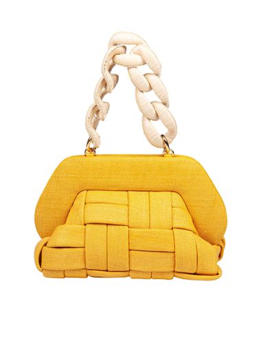 Canvas Clutch Bag Color Yellow Ocher - THEMOIRè - Modalova