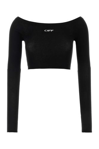 Off-White Black Viscose Blend Top - Off-White - Modalova