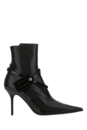 Off-White Black Leather Ankle Boots - Off-White - Modalova