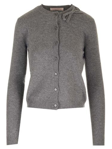 Bow Detailed Crewneck Cardigan - Valentino Garavani - Modalova