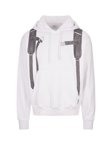 Off- Hoodie With Backpack Print - Off-White - Modalova