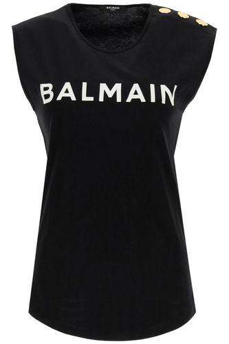 Balmain Cotton Tank Top - Balmain - Modalova