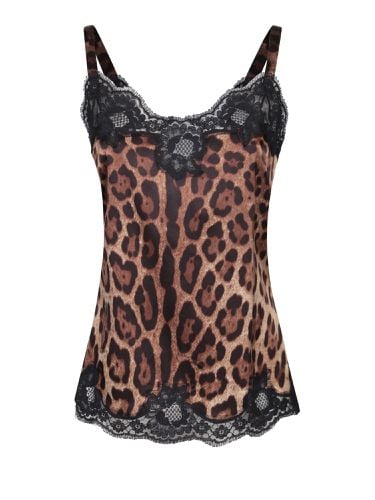 Leopard Lingerie Top - Dolce & Gabbana - Modalova