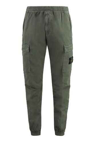 Stretch Cotton Cargo Trousers - Stone Island - Modalova