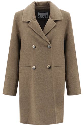 Ganni Deconstructed Midi Coat - Ganni - Modalova