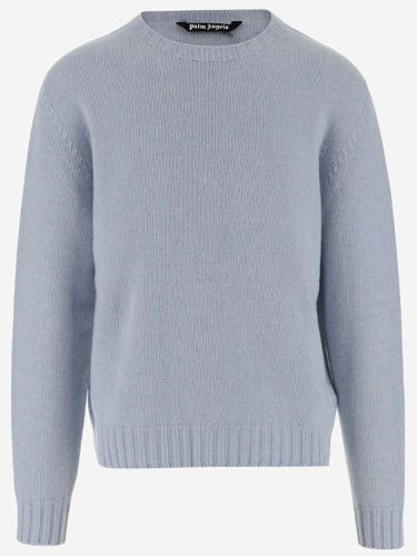Wool Blend Sweater With Logo - Palm Angels - Modalova