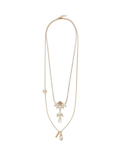 Multichain Necklace With Pearls And Stones - Ermanno Scervino - Modalova