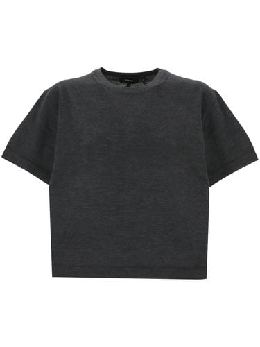 Theory Cropped Knitted T-shirt - Theory - Modalova