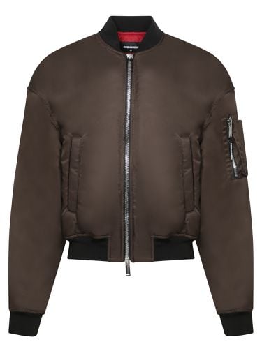 Dsquared2 80s Brown Bomber Jacket - Dsquared2 - Modalova